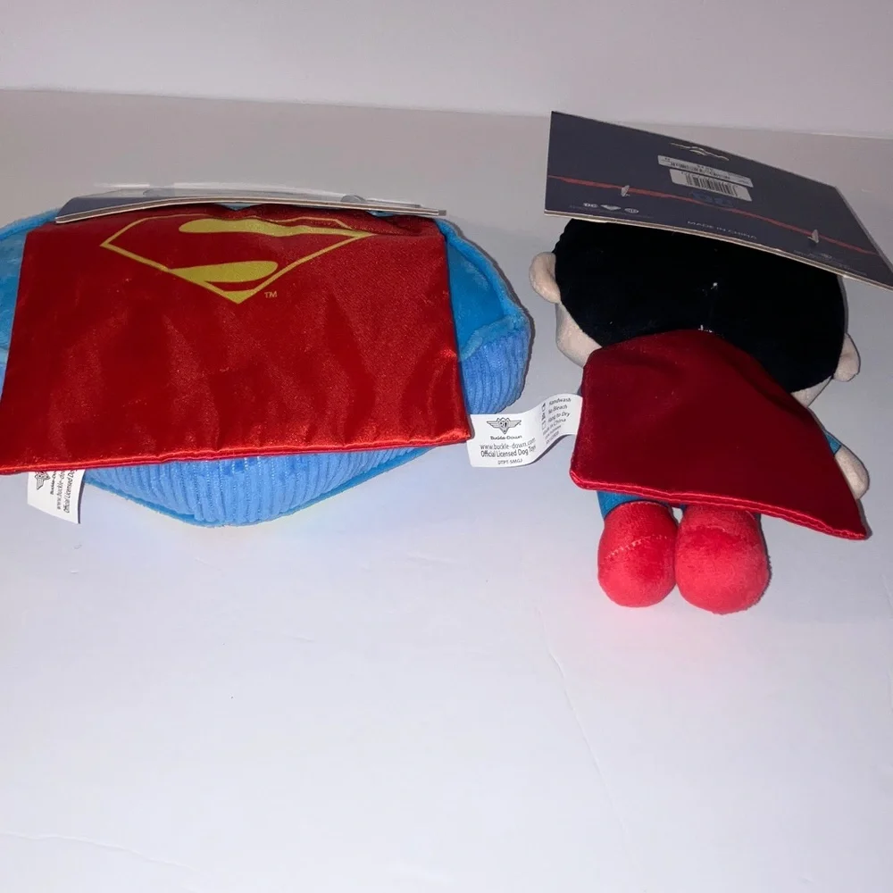 DC Superman Red and Blue Pet Toy Set Squeak‎ & Crinkle
